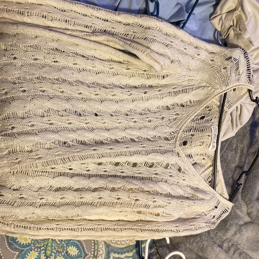 white long sleeve with holes